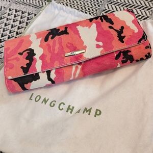 Longchamp Pink Camouflage Women's Clutch